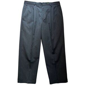 Eddie Bauer Mens Ruston Fit Wool Dress Pants Pleated Front Size 36x30 Gray